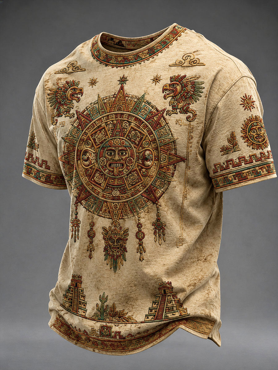 Men's Aztec Print Casual T-shirt