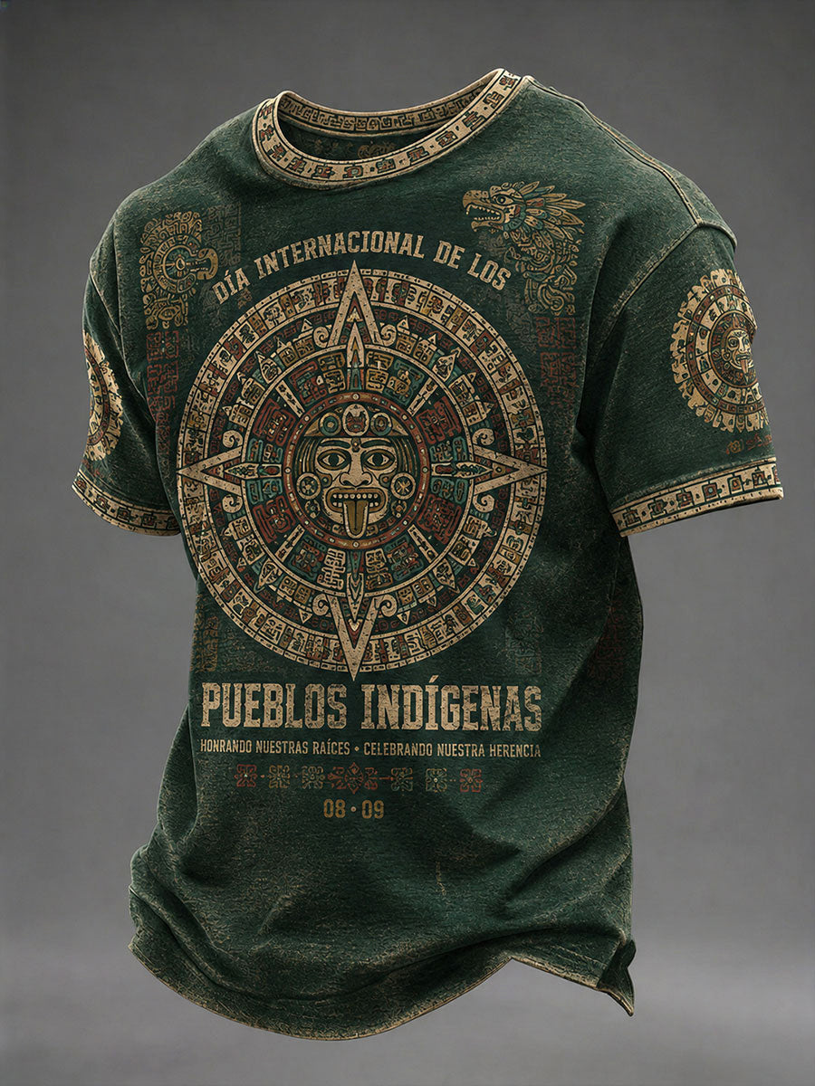 Men's Aztec Print Casual T-shirt