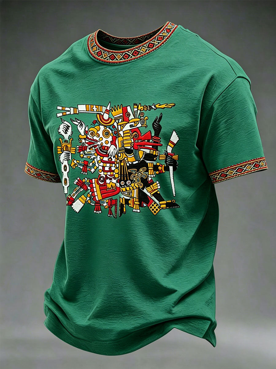 Men's Aztec Print Casual T-shirt