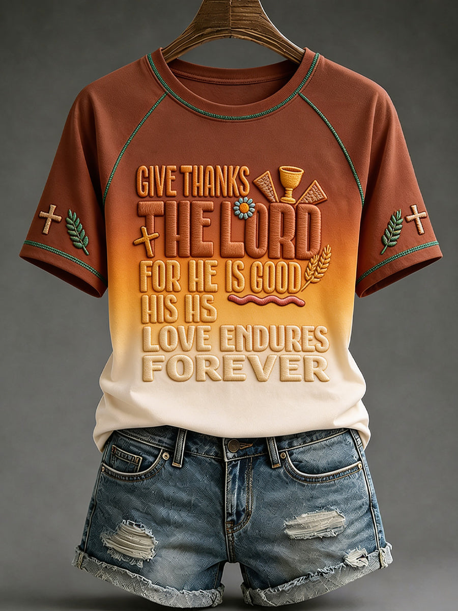 Women's Religious Print Casual Short-Sleeve T-Shirt