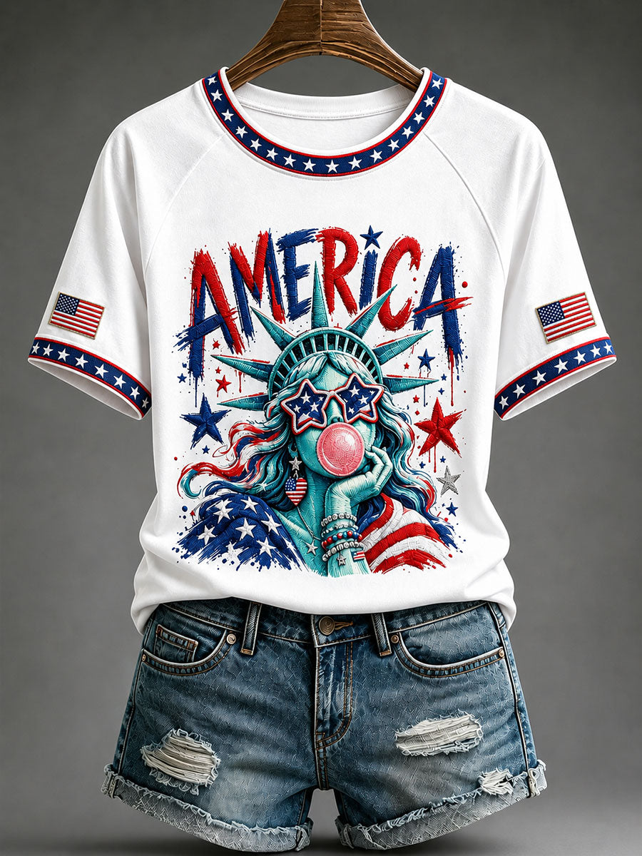 Women's America Fun Statue of Liberty T-Shirts
