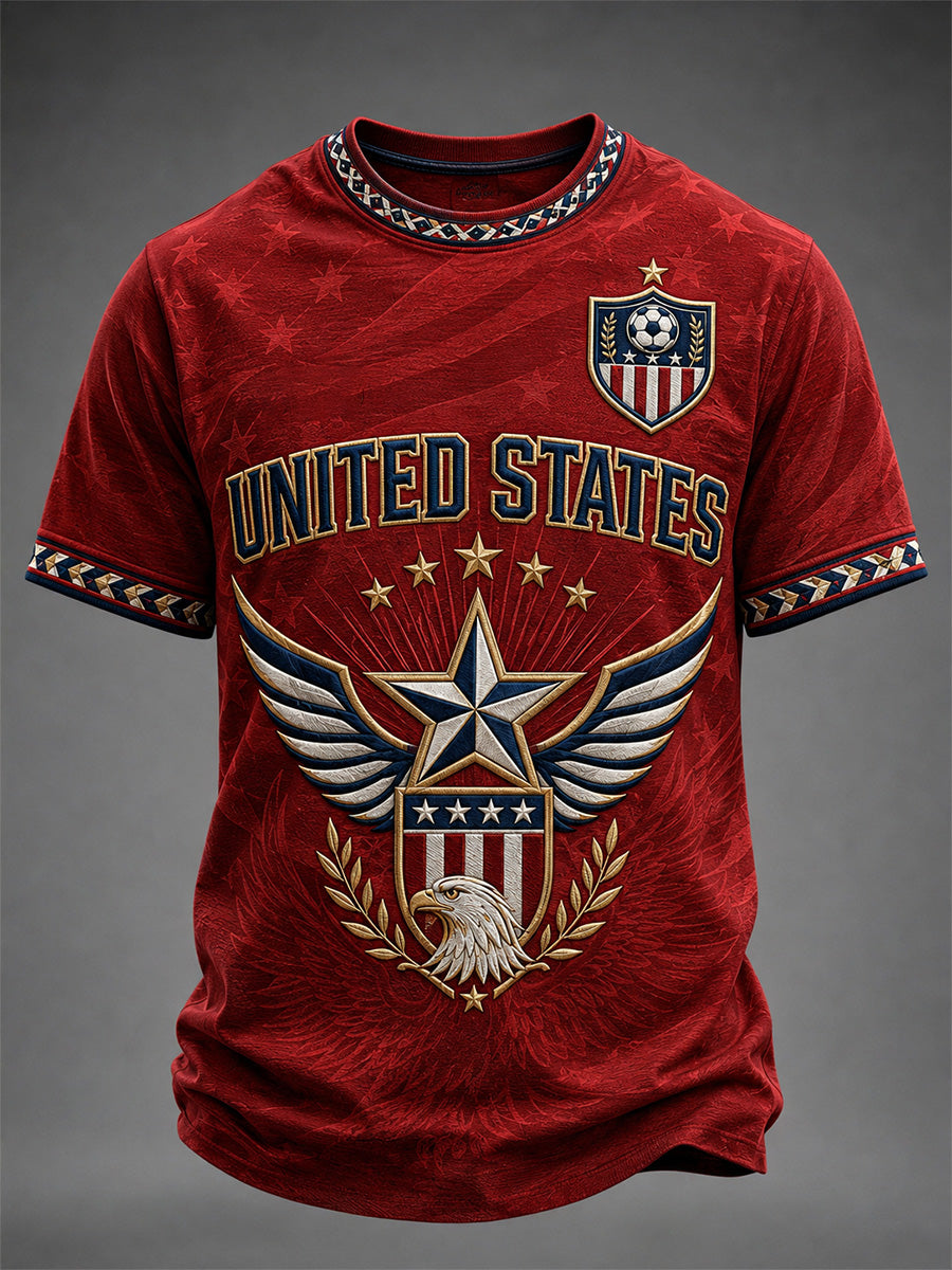 Men's Gift For Soccer Fans Print Casual Tee