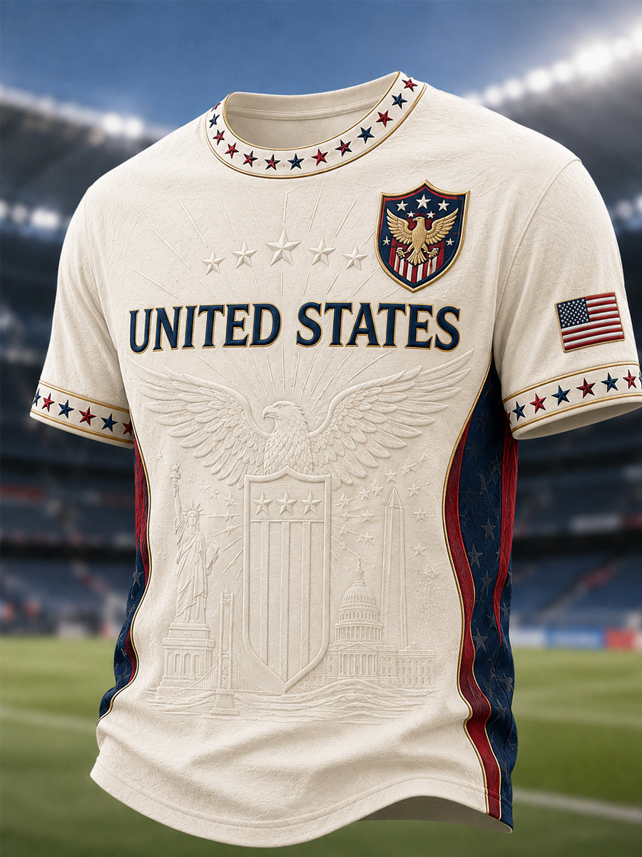 Men's Gift For Soccer Fans Print Casual Tee