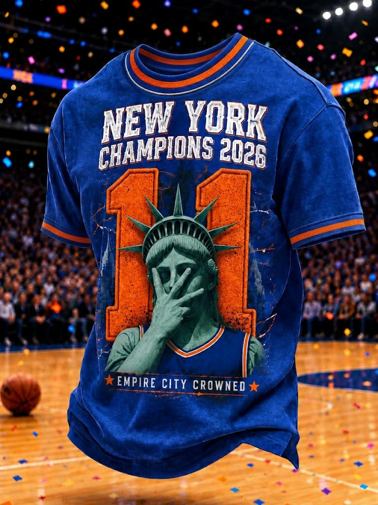Men's New York Champions 2026 Printed T-shirt
