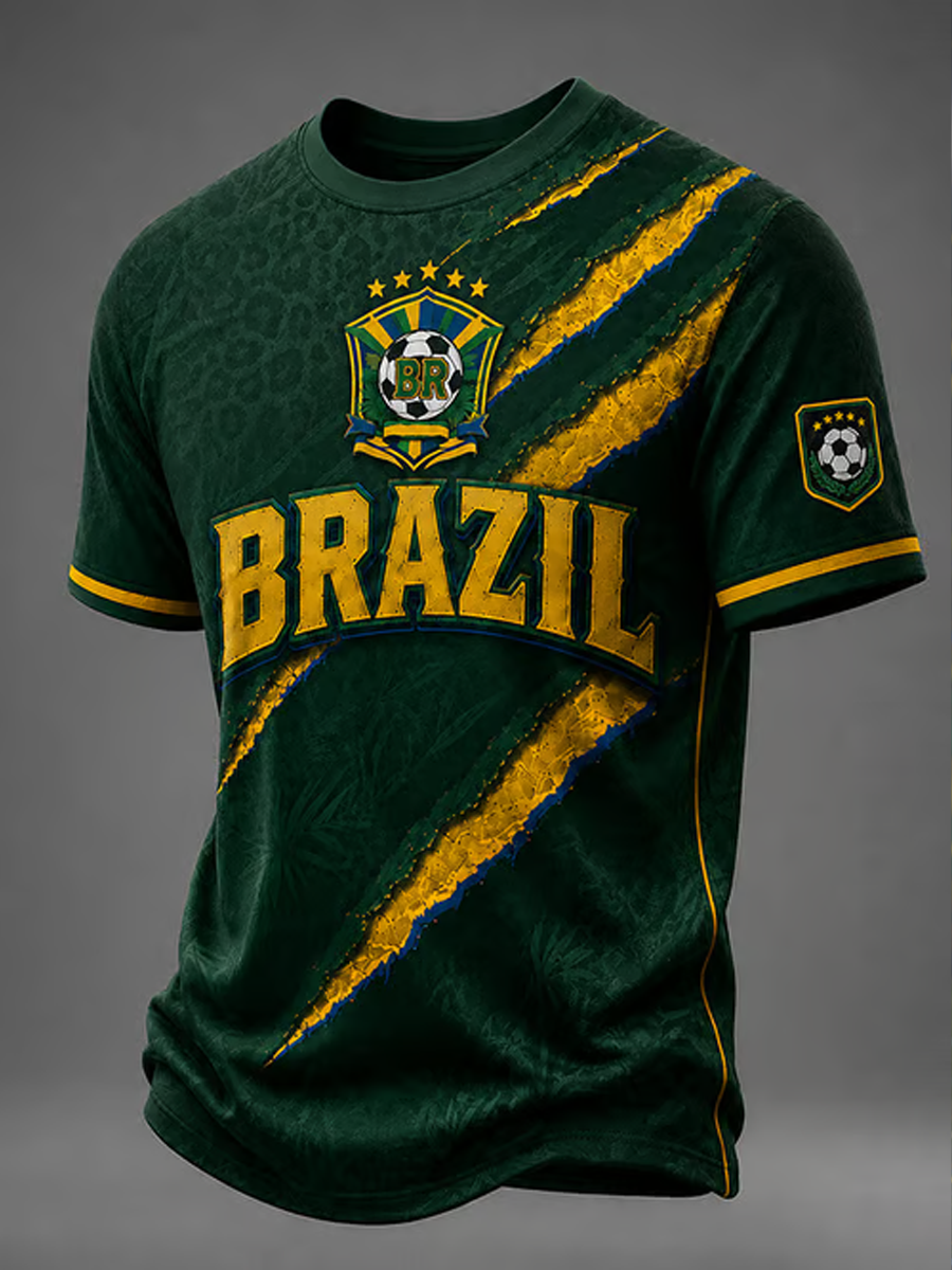 Men's Brazil Printed short sleeves t-shirt