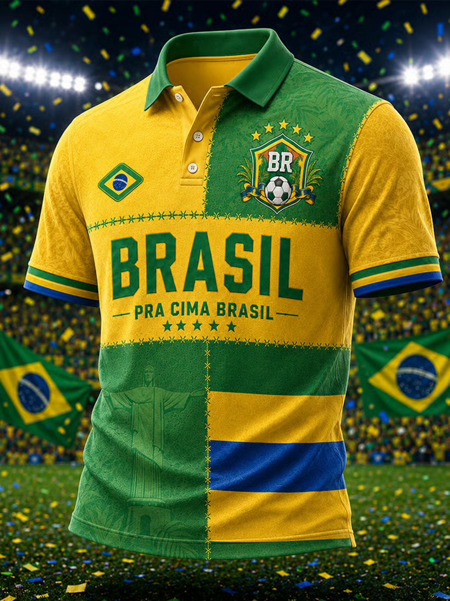 Men's Brazil Printed polo shirt
