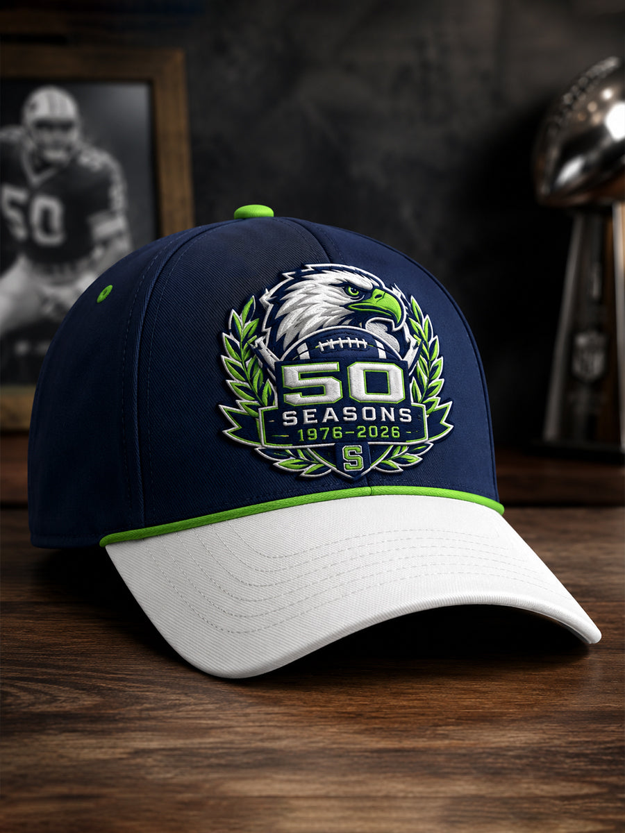 Unisex Seattle Seahawks 50th Anniversary Art Print Hat
