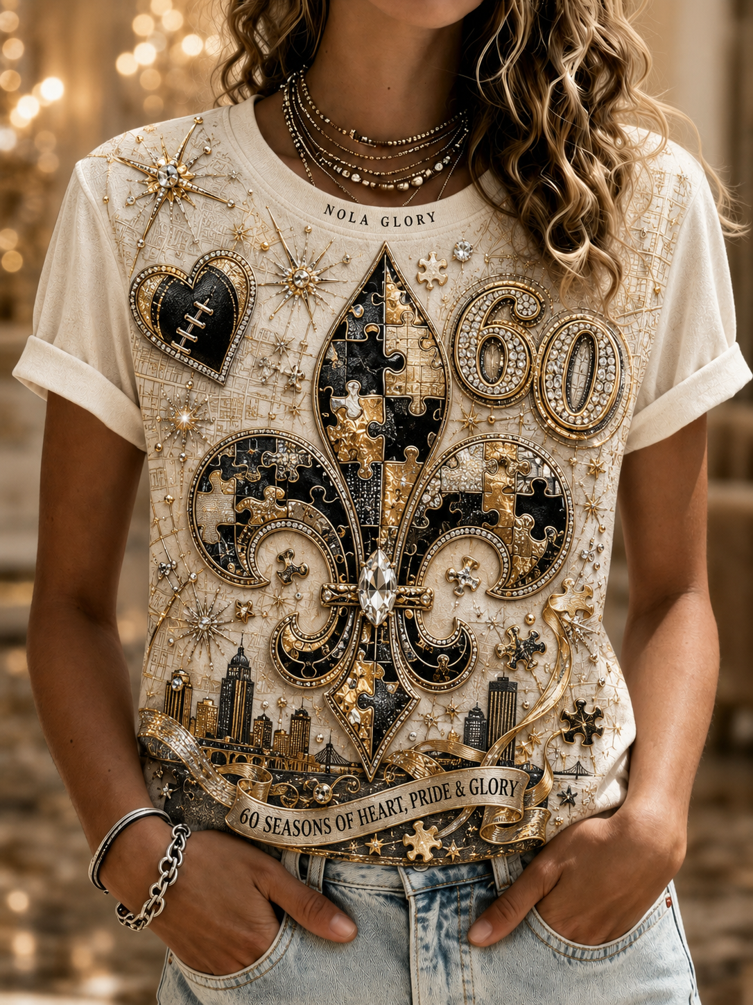 Women's New Orleans Saints Short-Sleeved T-Shirt