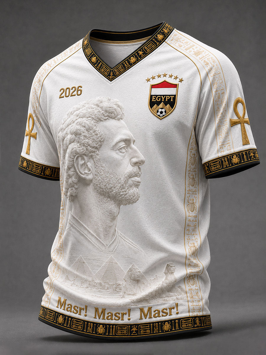 Men's 2026 Egypt Football V-Neck T-Shirts