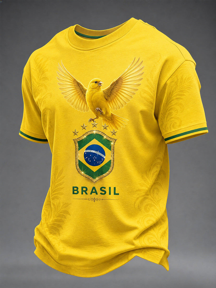 Men's Brasil Print Casual Tee