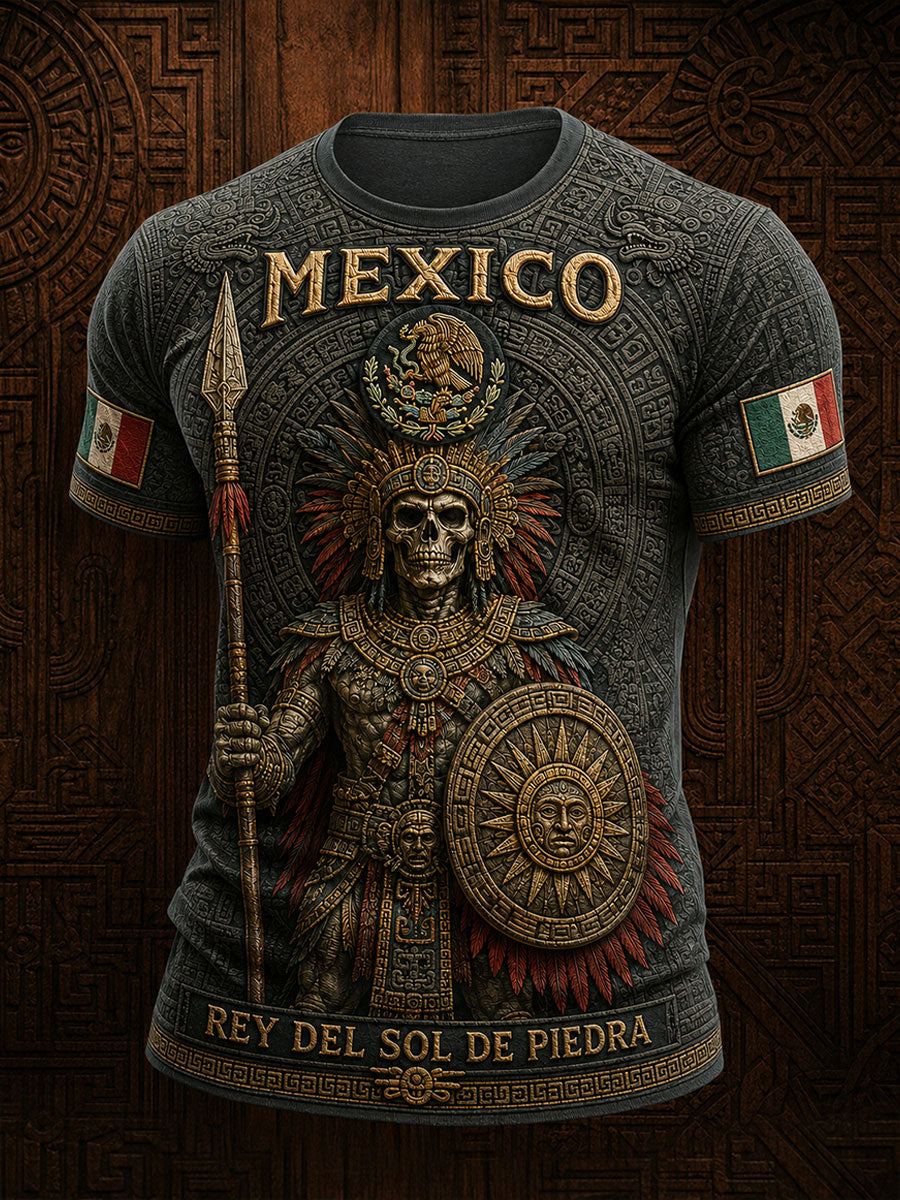 Men's Mexico Mexican Independence Day Art Printed T-shirt
