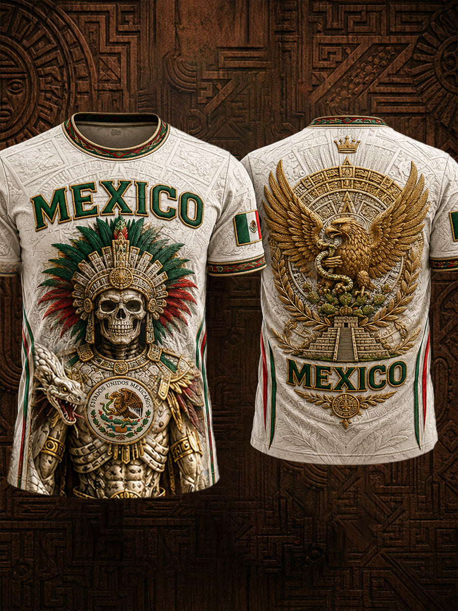 Men's Mexico Mexican Independence Day Art Printed T-shirt