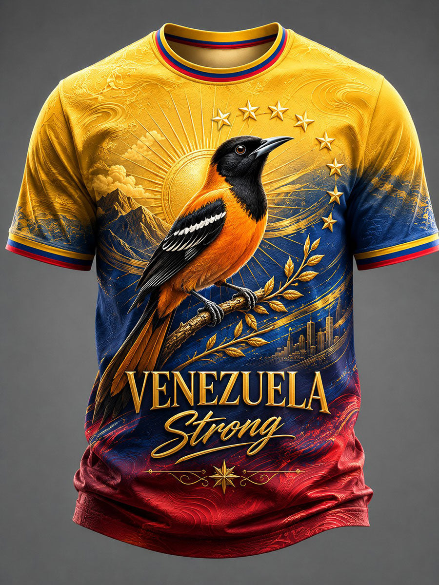 Men's Troupial Venezuela Strong Printed T-shirt