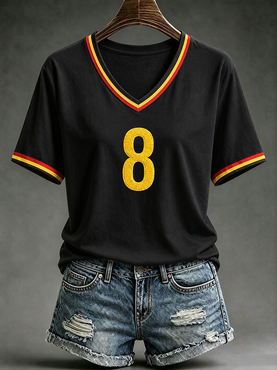 Women's Number 8 Short-sleeved T-shirt