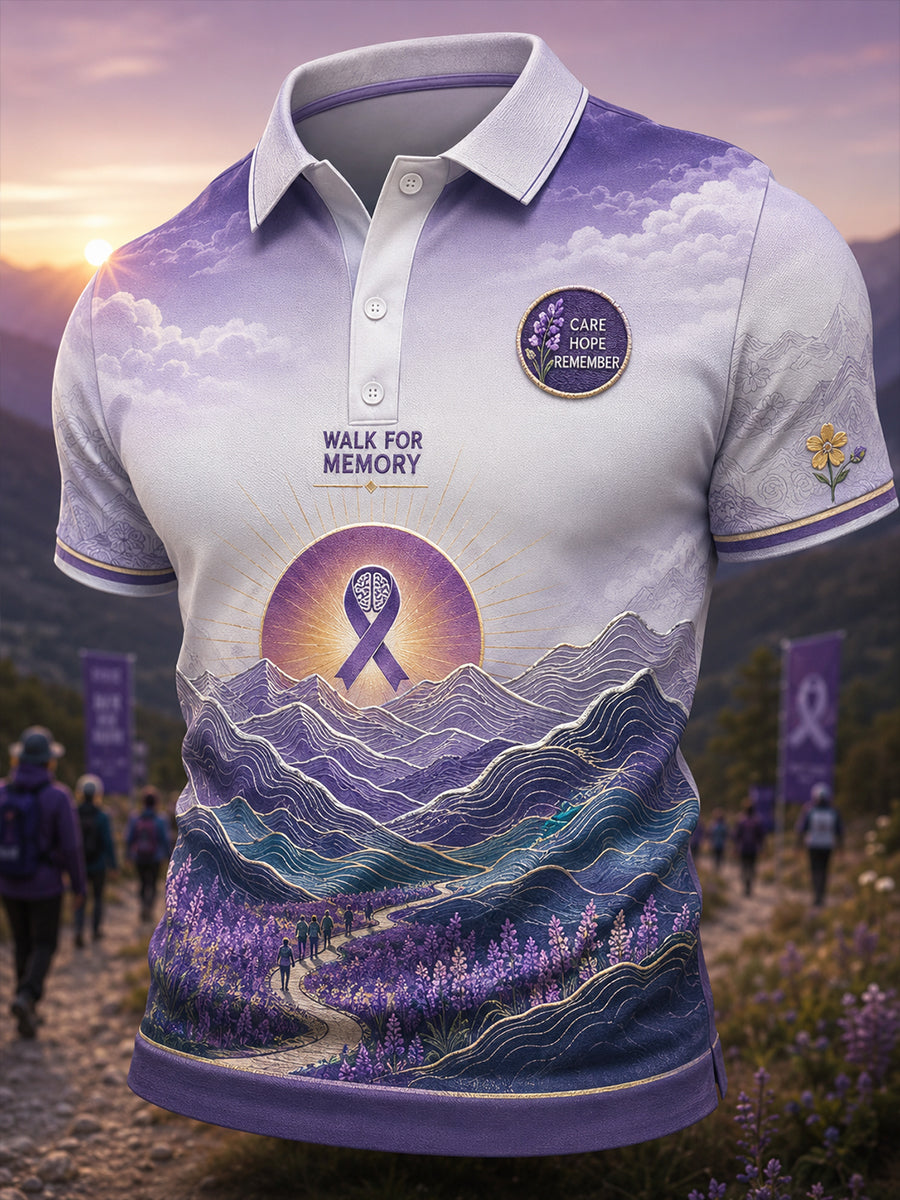Men's Alzheimer's Disease Awareness Short Sleeve Shirt