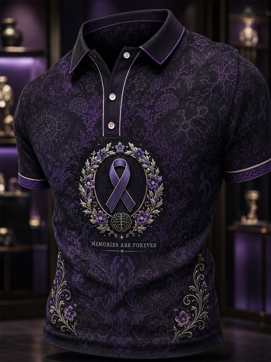 Men's Alzheimer's Disease Awareness Short Sleeve Shirt