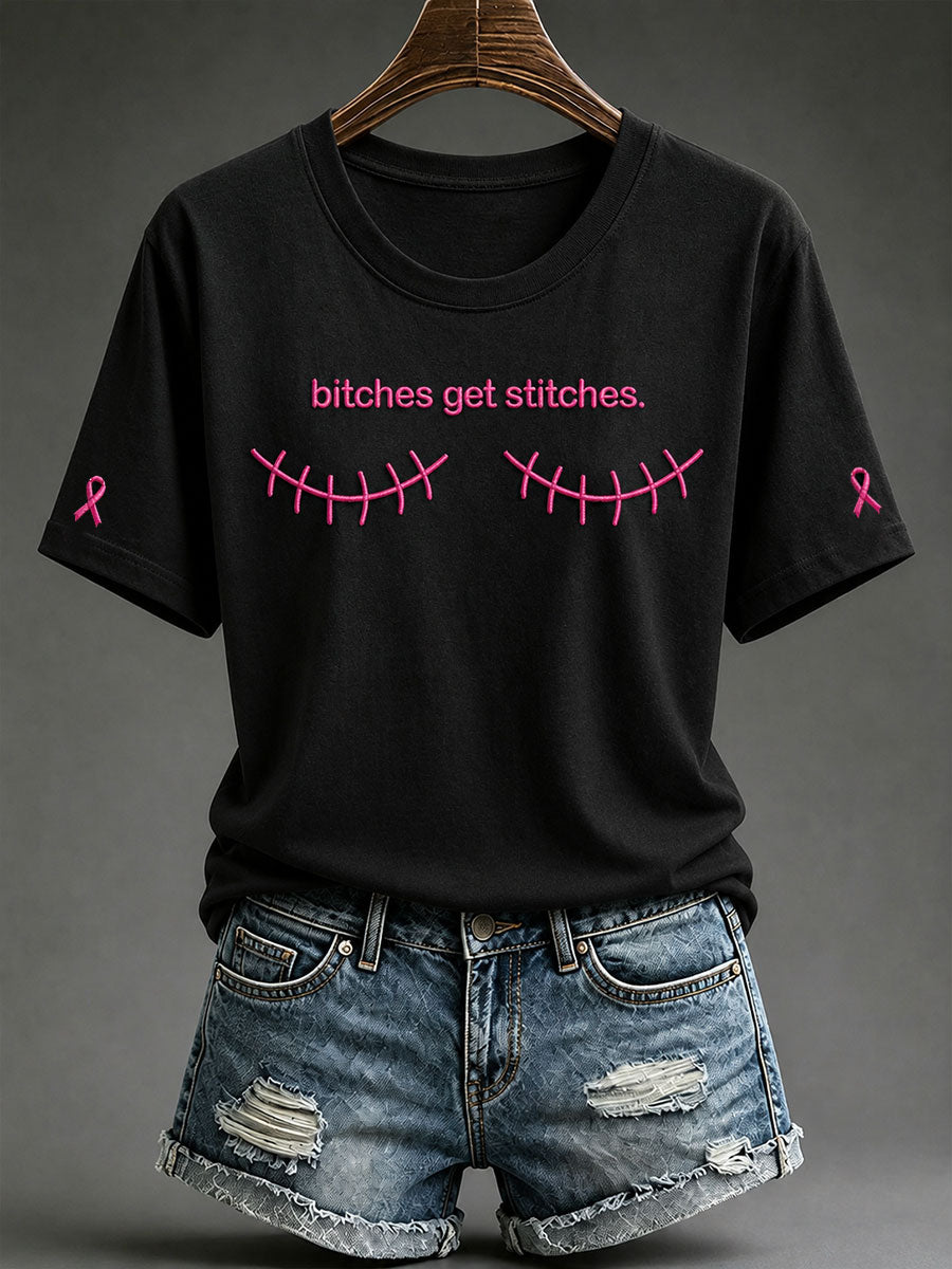 Women's Bitches Get Stitches Short Sleeve T-Shirt