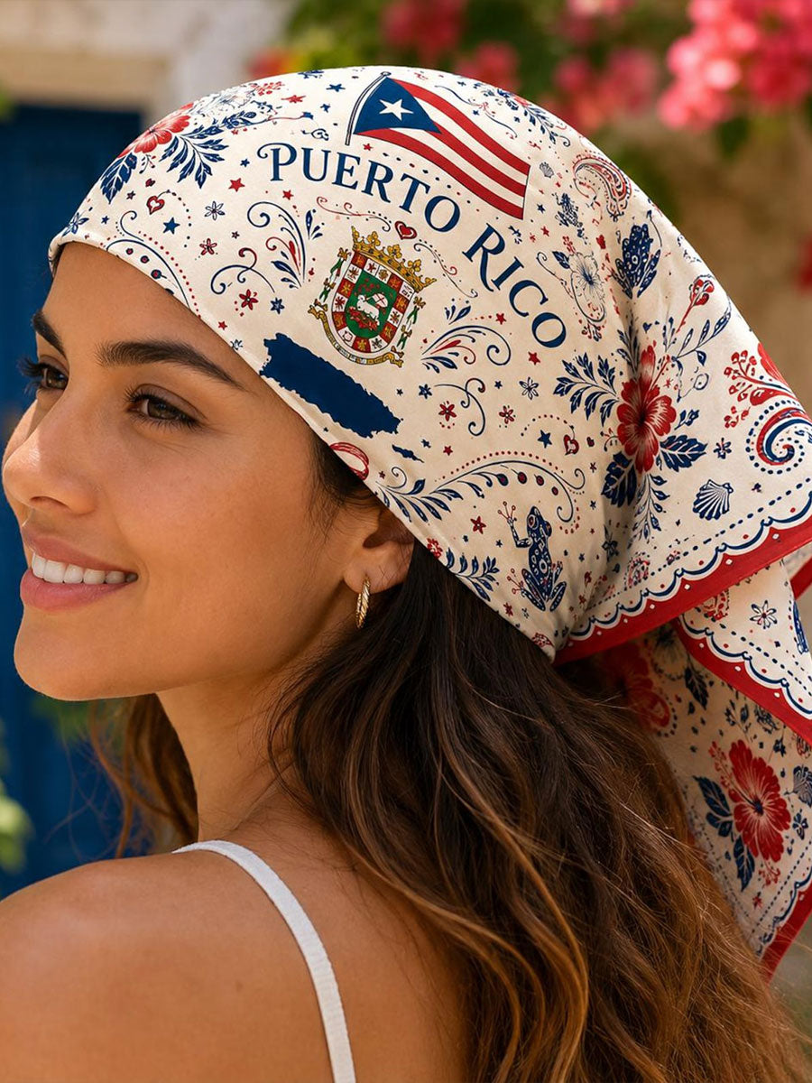 Puerto Rico Pride Art Printed Scarf