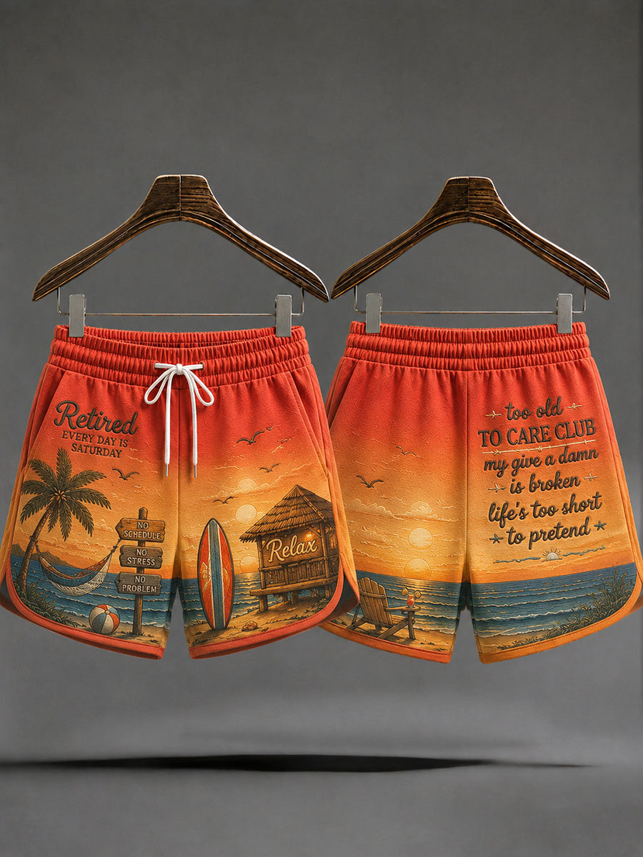Women's 'too old to care club my give a damn is broken life's too short to pretend' Shorts