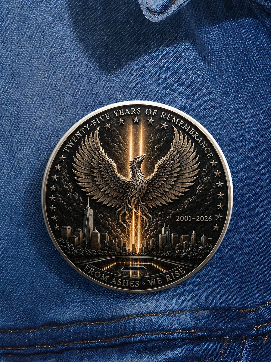 Unisex 9/11 25th Anniversary We Will Never Forget Brooch