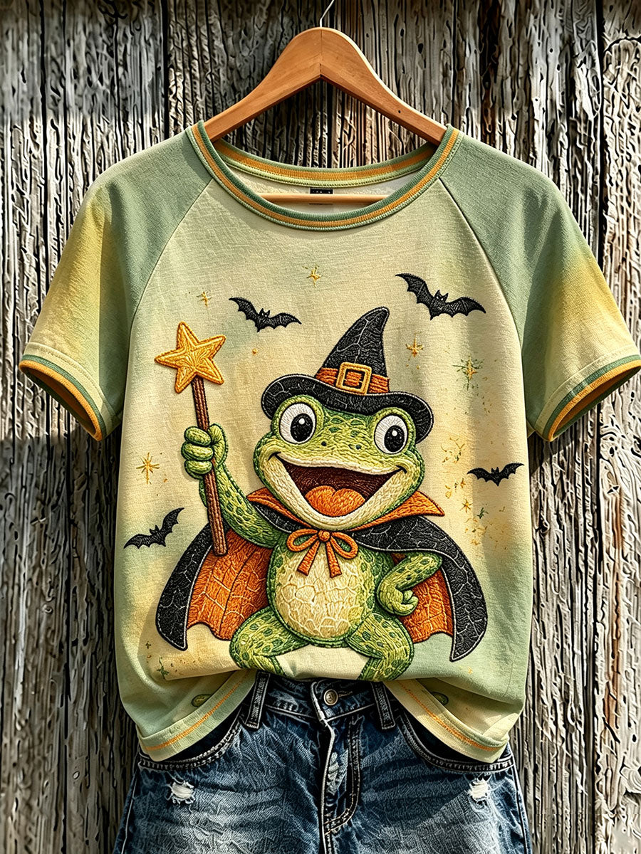 Women's Halloween Frog Casual T-Shirts