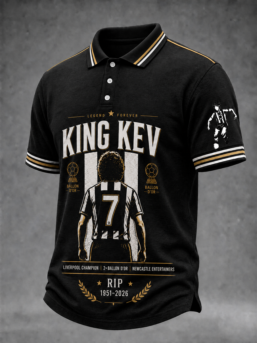 Men's England Football Lover Legend King Kev Rip Printed polo shirt