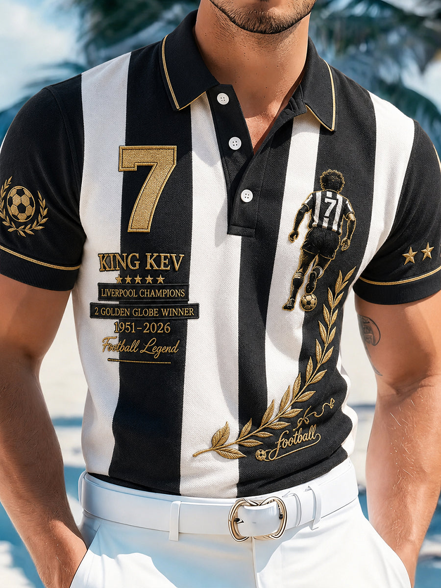 Men's British Football Commemorative Kevin Keegan Element Art Print Polo