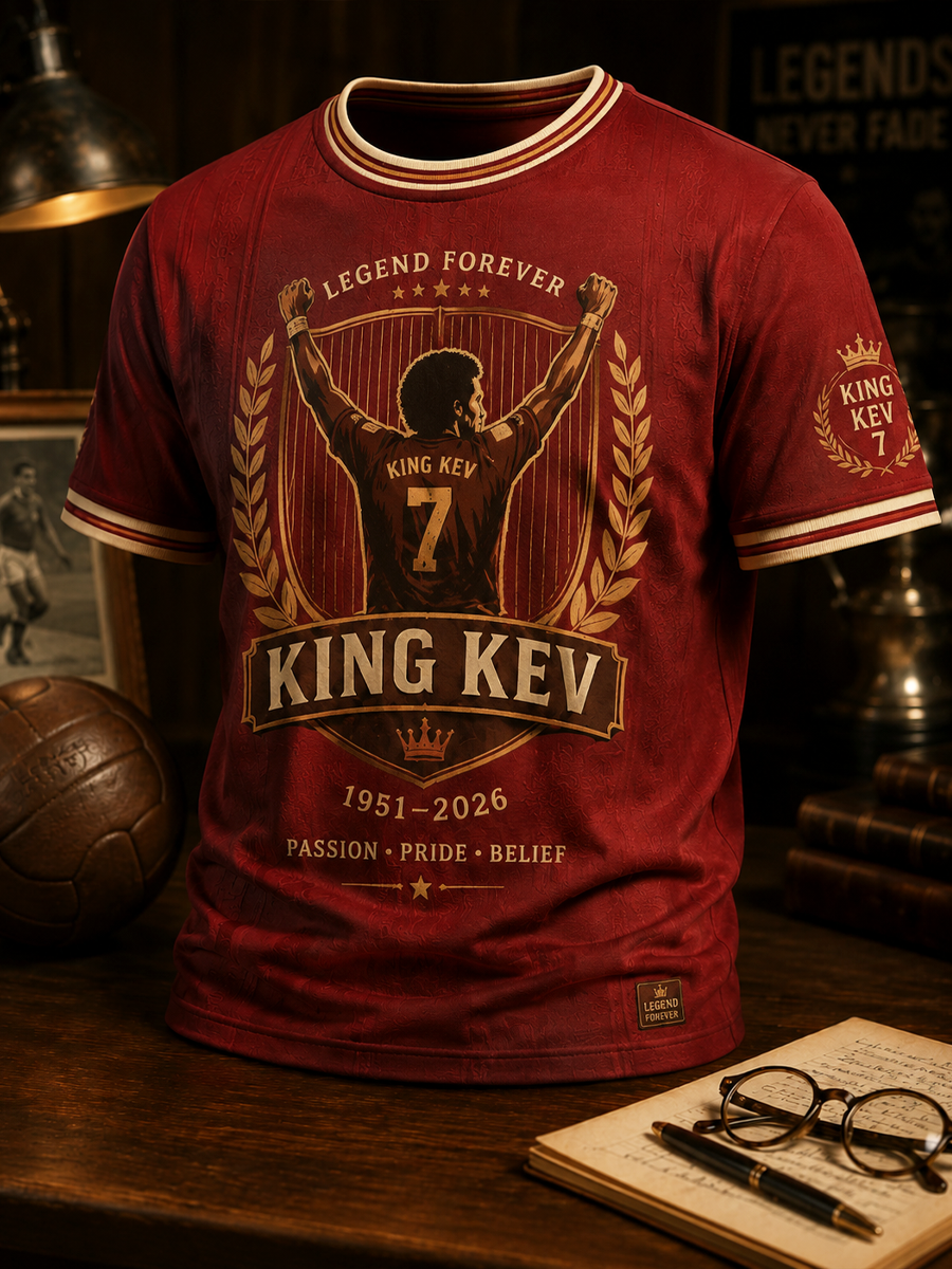 Men's Rip King Kev 7 England Football Lover Printed short sleeves t-shirt
