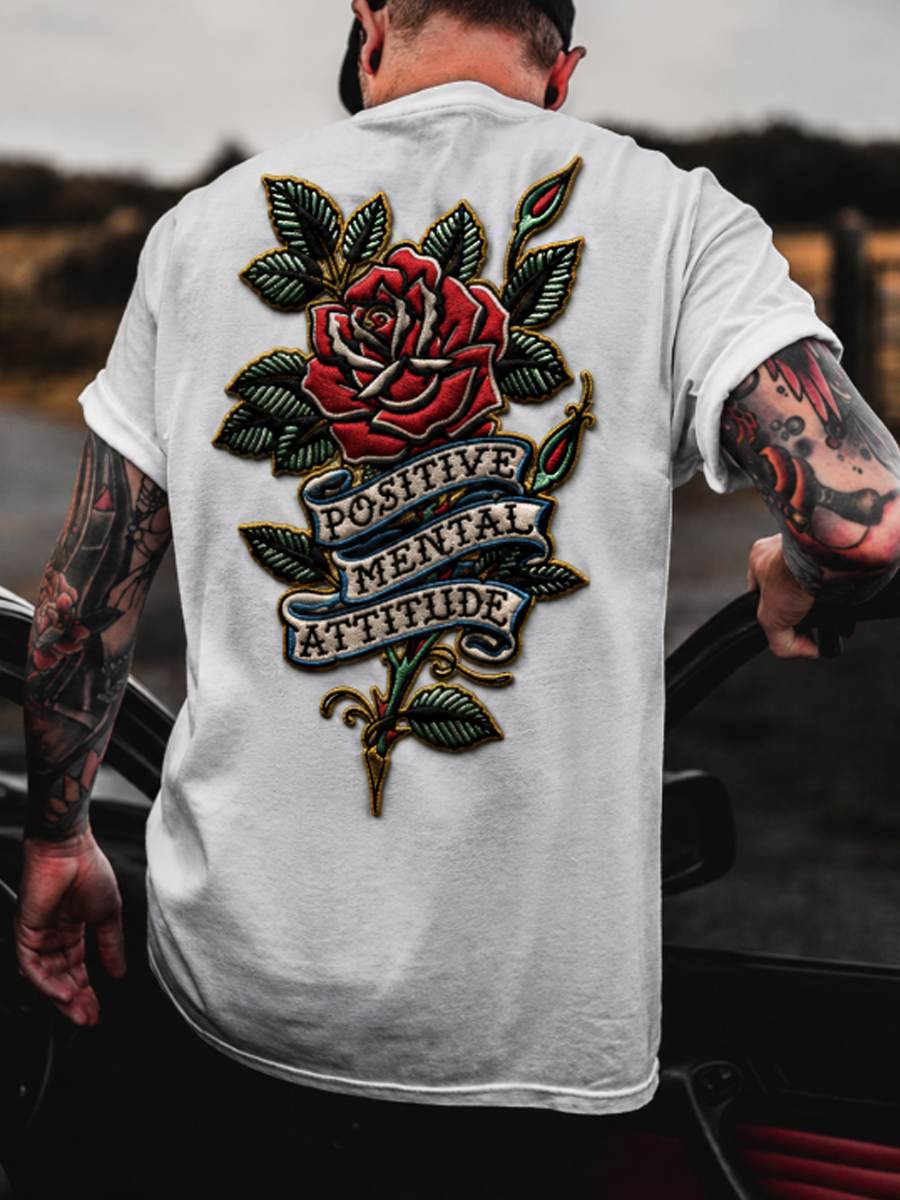 Men's POSITIVE MENTAL short sleeves t-shirt