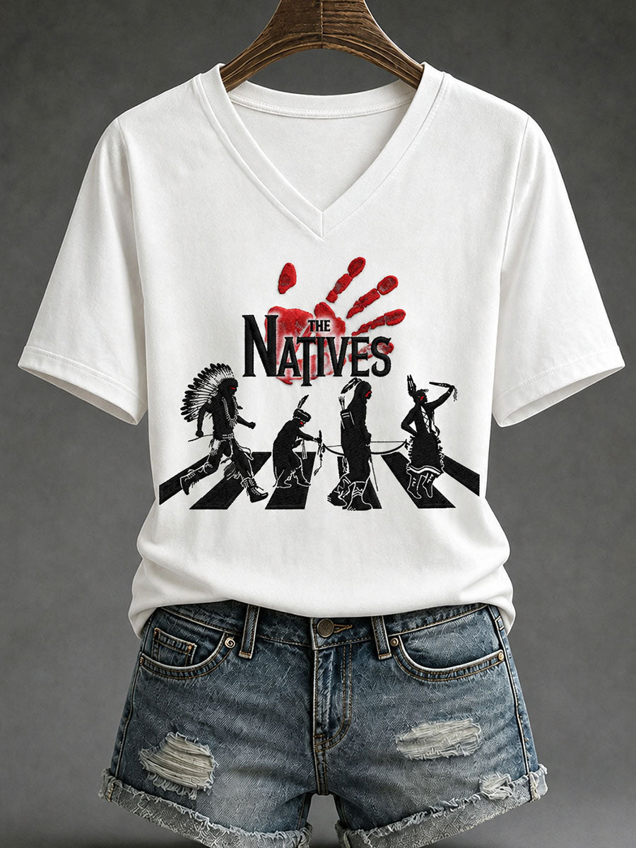 Women's Native Print Casual T-Shirt