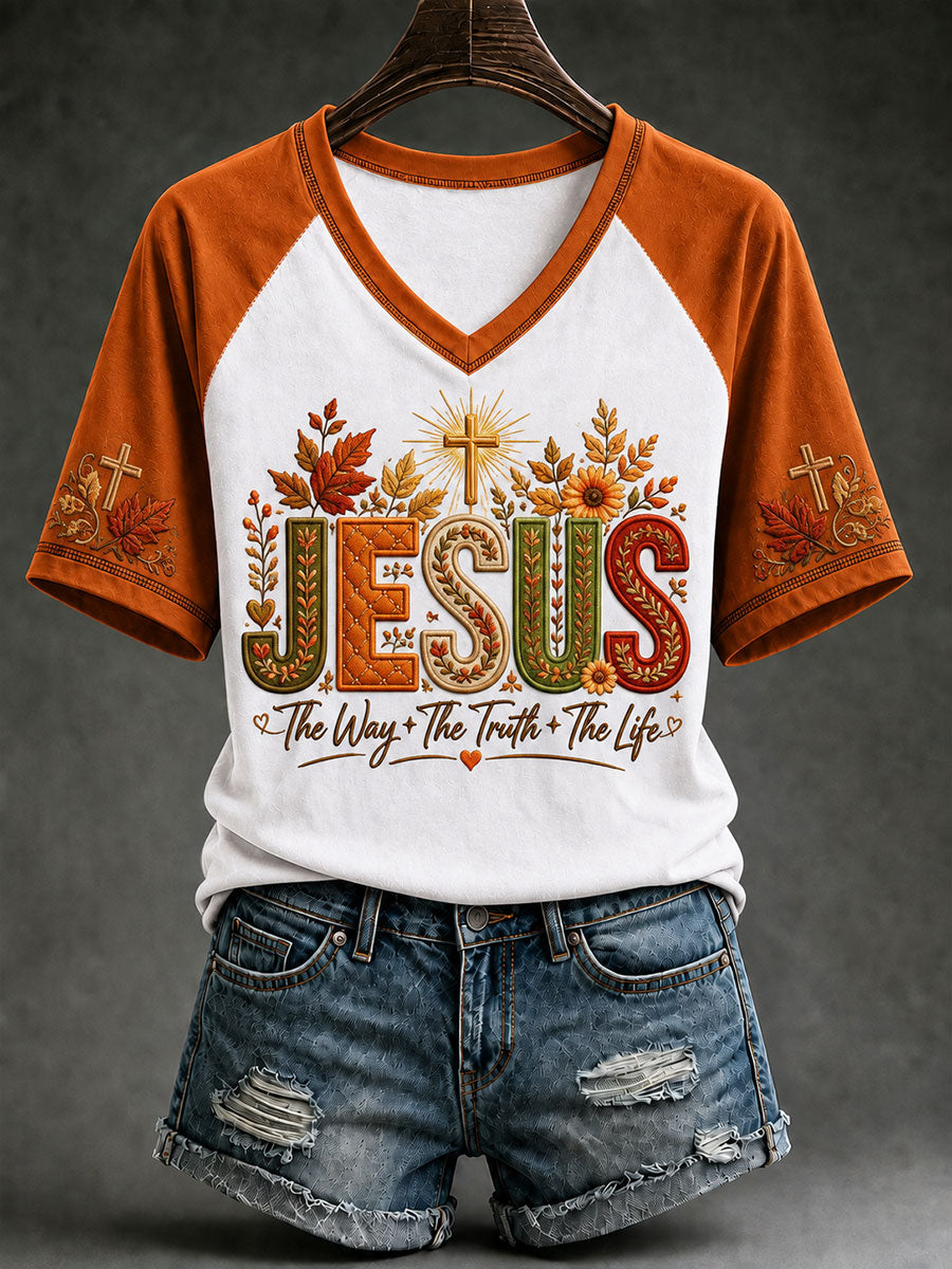 Women's Fall The Way The Truth And The Life V-neck T-shirt