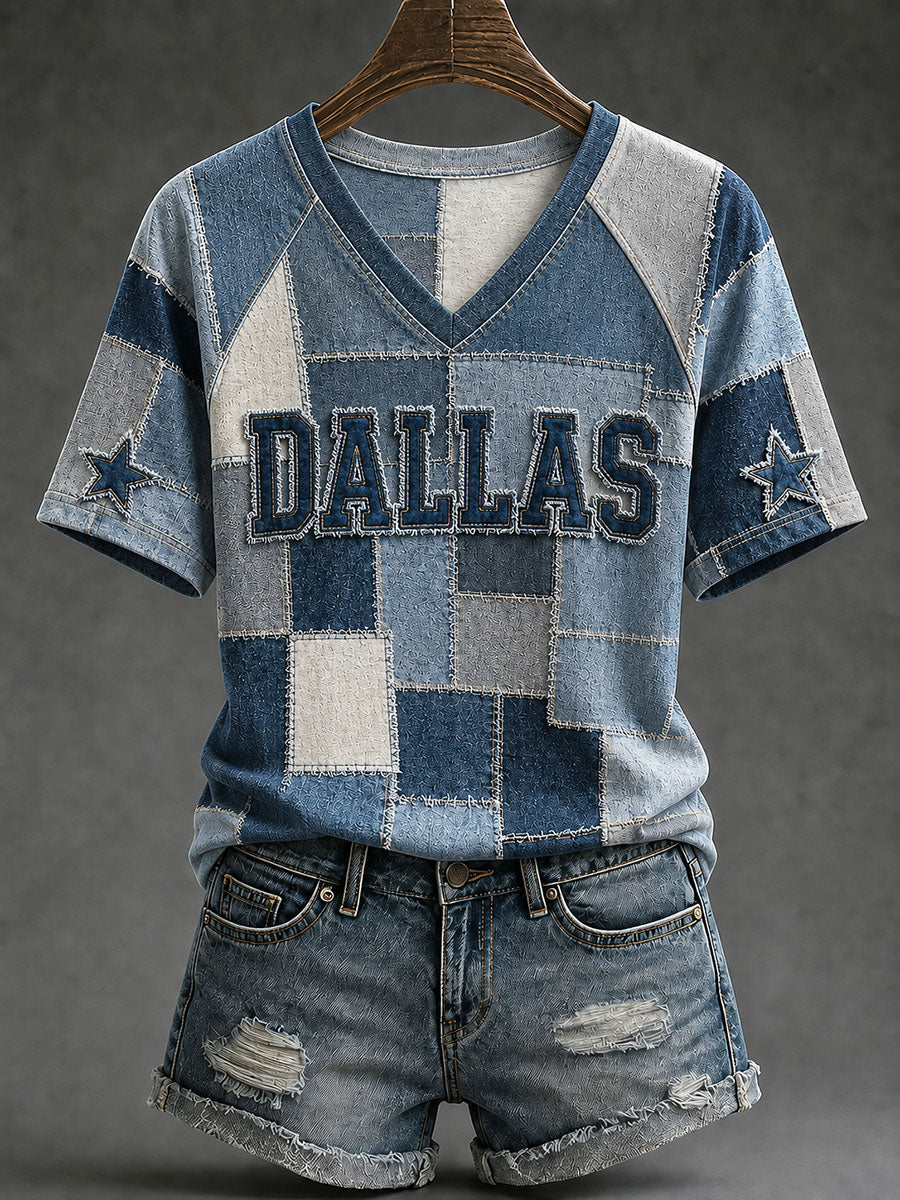Women's Game Day Football Printed Casual T-Shirt