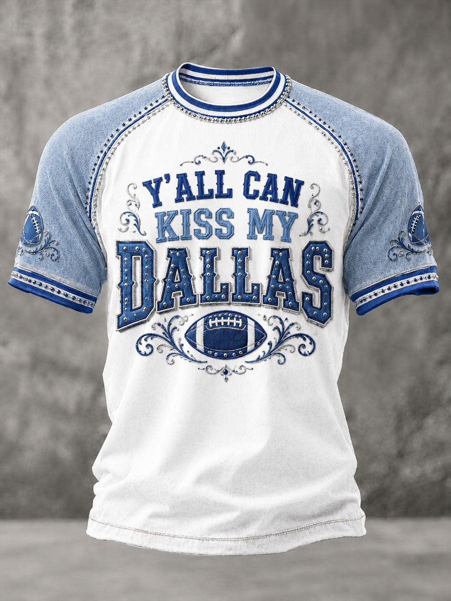 Men's Game Day Football Print Casual T-Shirt