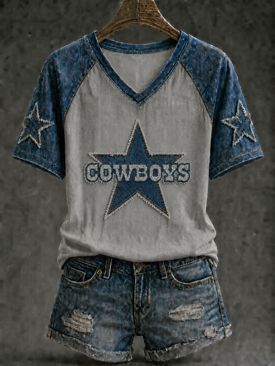 Women's Game Day Football Printed Casual T-Shirt