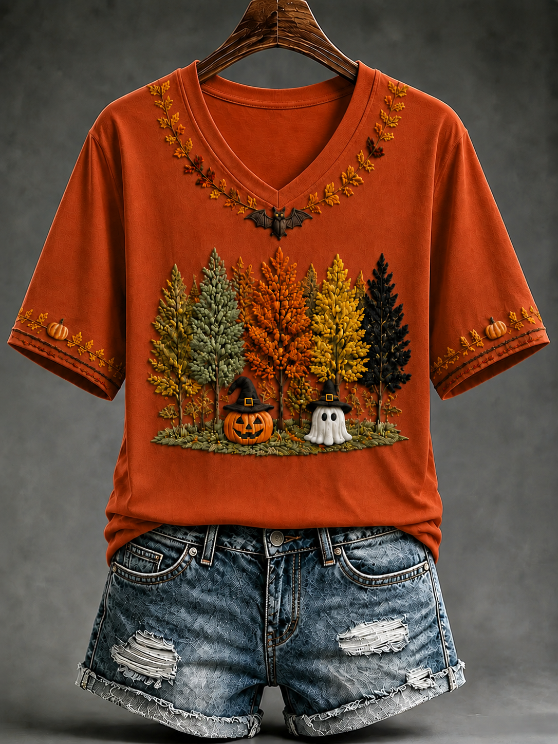 Women's Halloween In The Fall Short-sleeved T-shirt