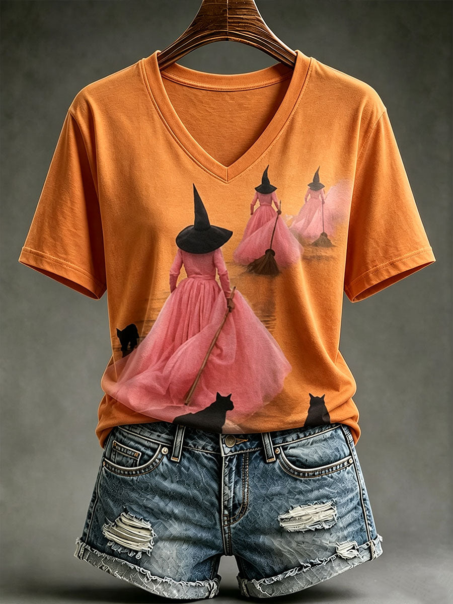 Women's Halloween Witch Short-sleeved T-shirt