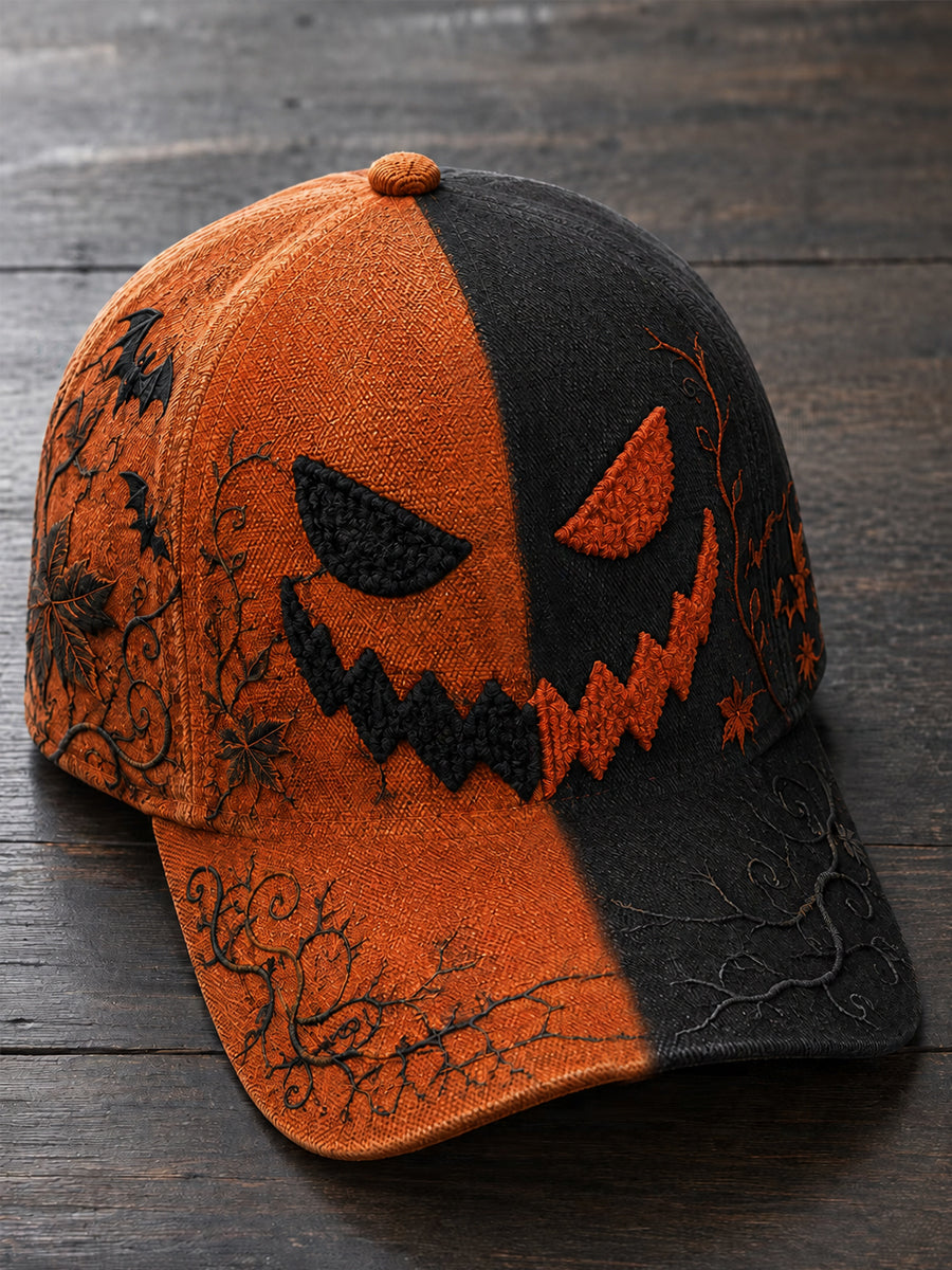 Unisex Halloween Pumpkin Face Print Hat
