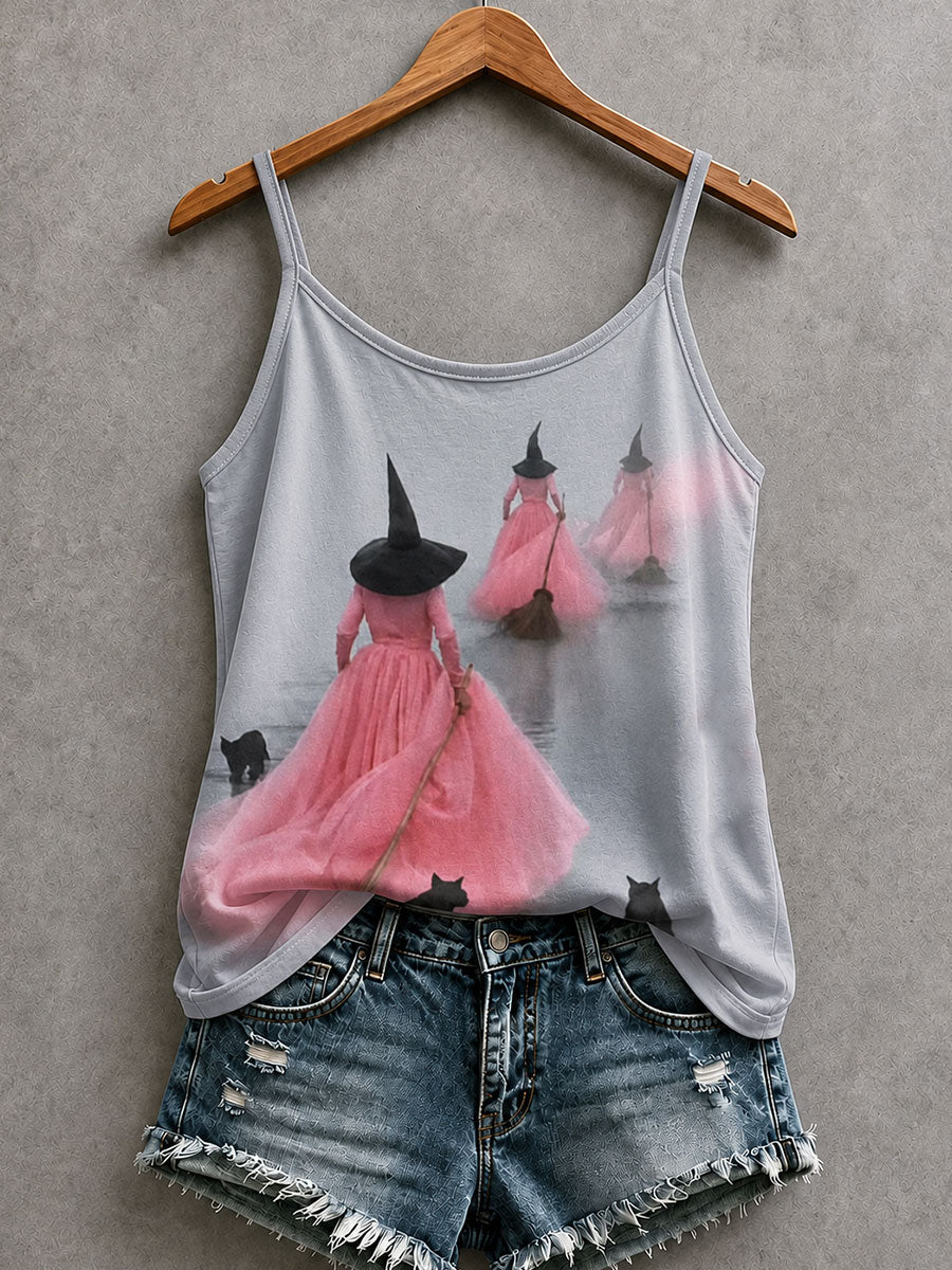 Women's Halloween Witch Black Cat Vest