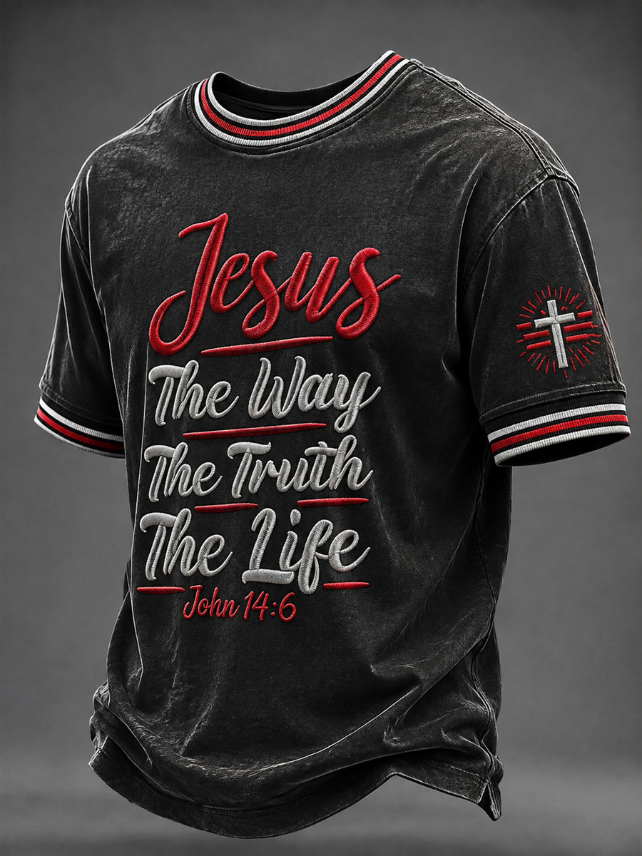 Men's “The way The Truth The Life ” Printed T-shirt