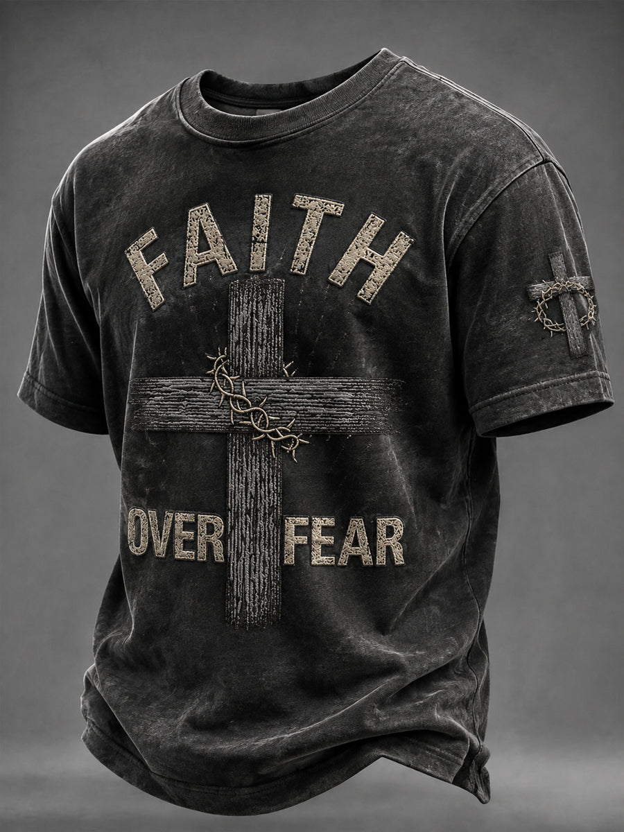 Men's “FAITH OVER FEAR” Printed T-shirt