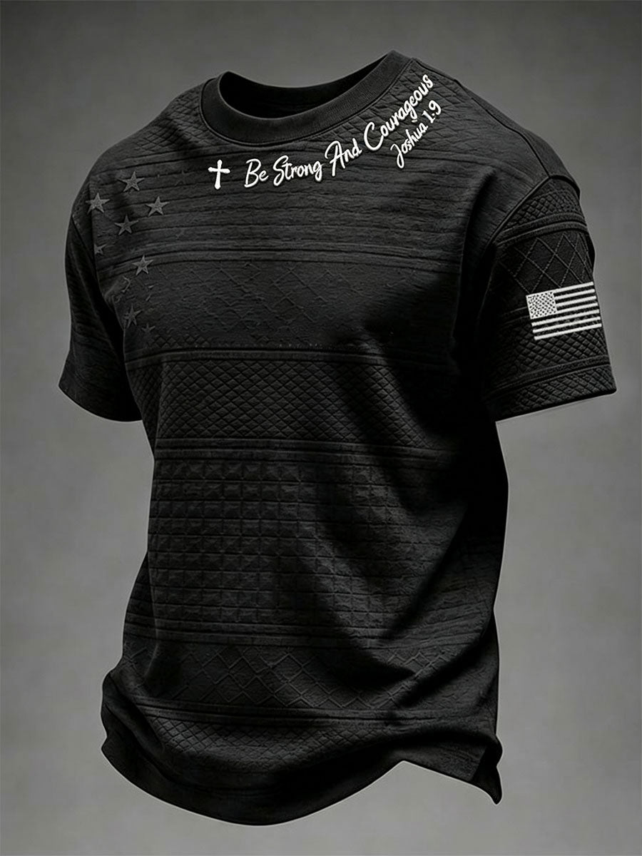 Men's Be Strong And Courageous Short Sleeves T-shirt