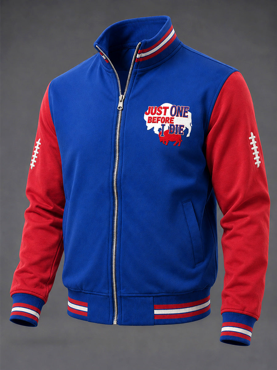 Men's Football Lover Buffalo Print Casual Jacket