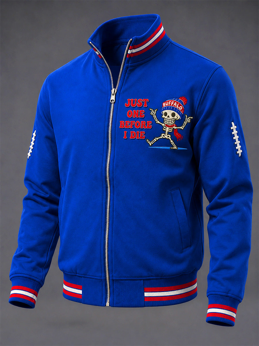 Men's Football Lover Buffalo Print Casual Jacket