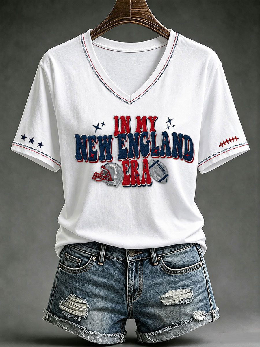Women's Football Print Short-sleeved T-shirt