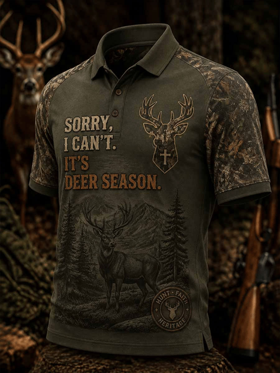 Men's Vintage Traditional Reindeer Pattern Western Shirt