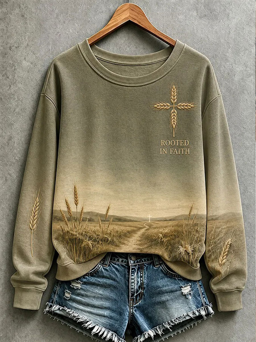 Women's "Rooted In Faith" Faith Regular Sweatshirt