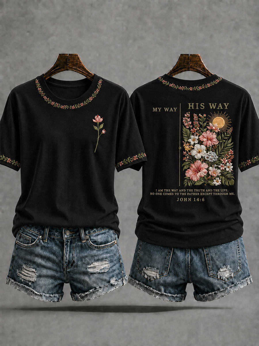 Women’s 'His Way Is Better' Printed Casual T-Shirt