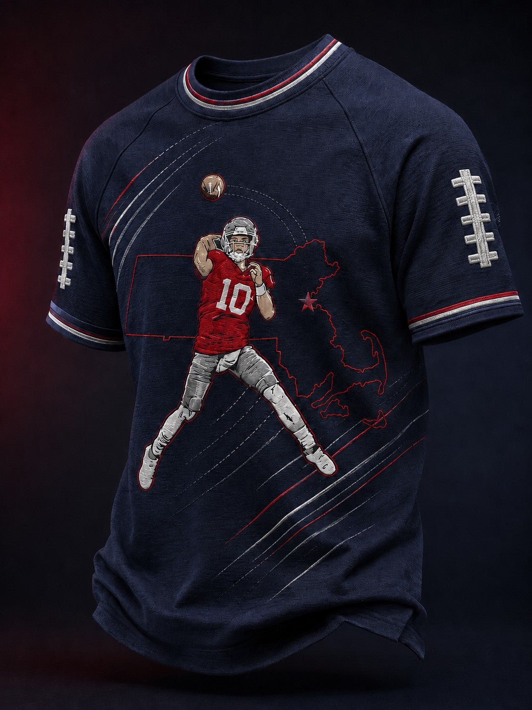 Men's Football Printed T-shirt