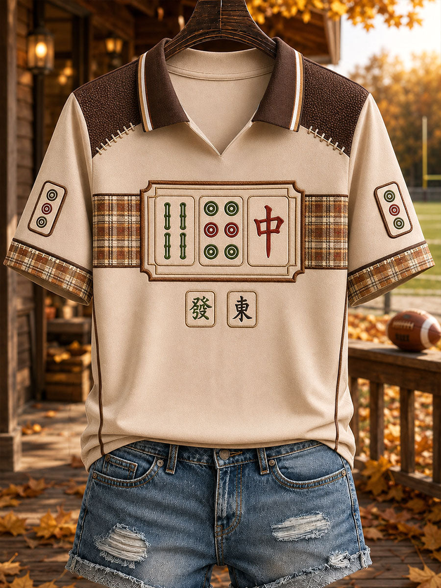 Women's Autumn Rugby Mahjong Tops