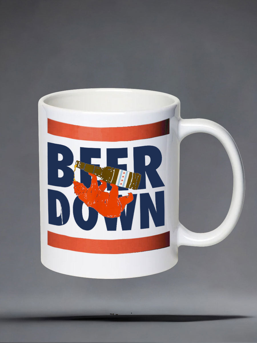 Chicago Football Lover Bear Art Mugs Beer Glasses